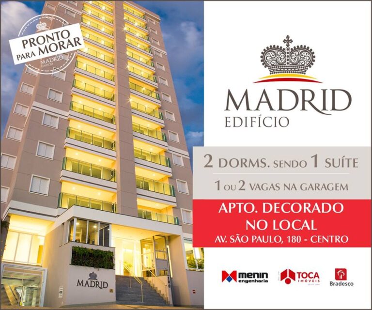 ÓTIMO NEGÓCIO! – Conheça apartamento decorado e aproveite condições especiais do Edifício Madrid, em Marília