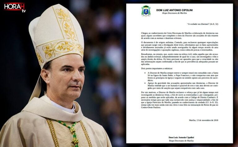 CATOLICISMO – Bispo de Marília se manifesta sobre relatos de casos amorosos e assédio envolvendo padres