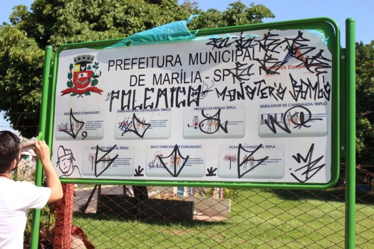 Vandalismo – “ESTAMOS ENXUGANDO GELO”, DIZ SECRETÁRIO, APÓS DANOS EM EQUIPAMENTO PÚBLICO