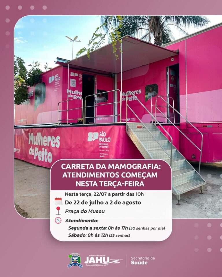 Carreta da Mamografia começa a atender em Jaú