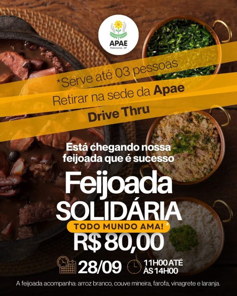 Apae de Pederneiras promove tradicional feijoada
