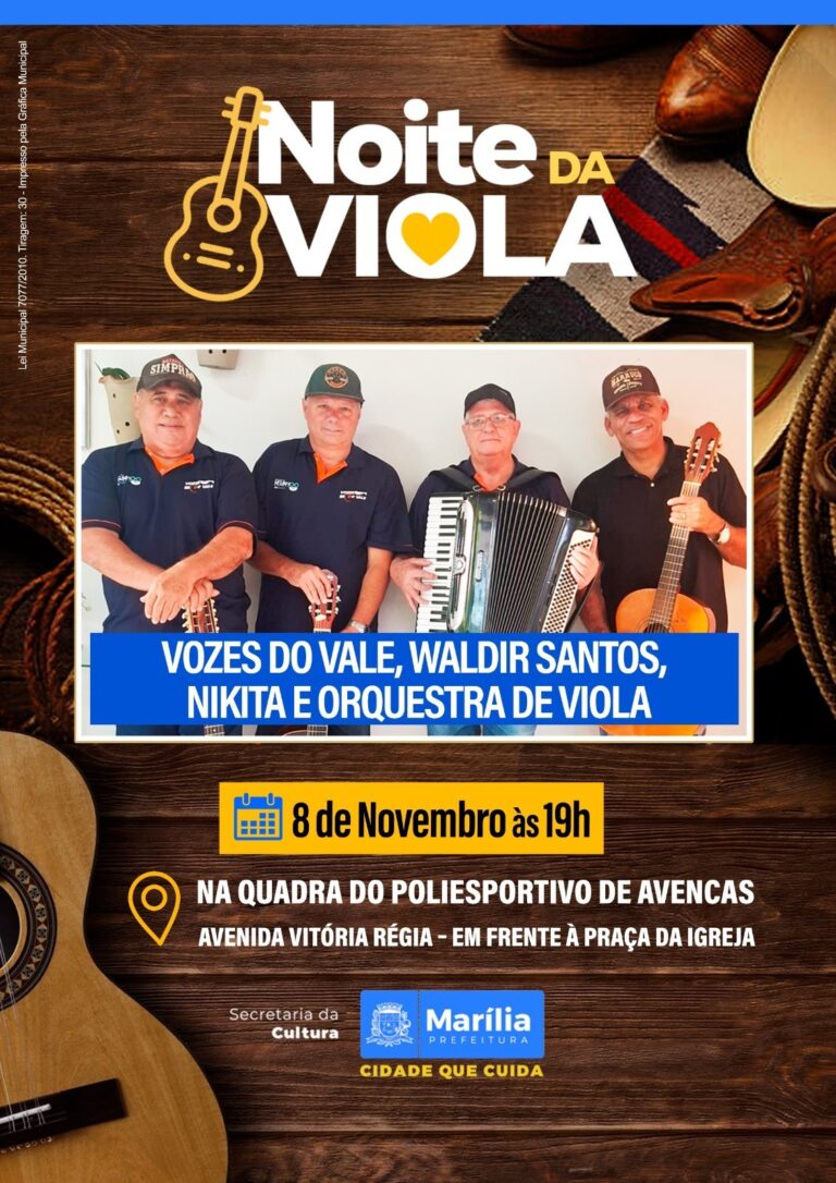 Sábado tem Noite da Viola em Avencas