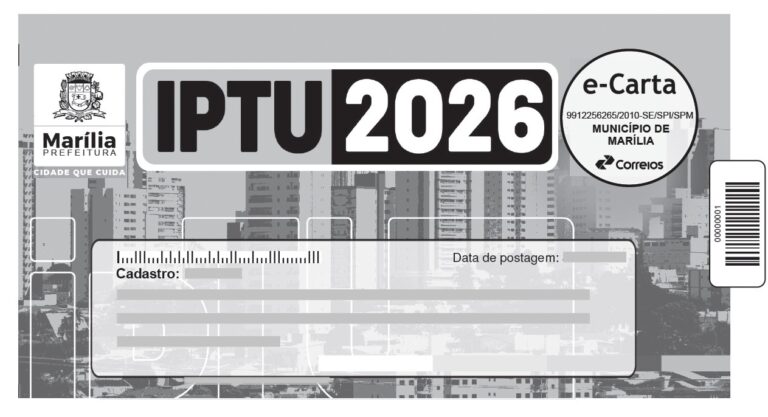 IPTU de Marília: terceira parcela vence no dia 15 e contribuinte pode emitir boleto pela internet